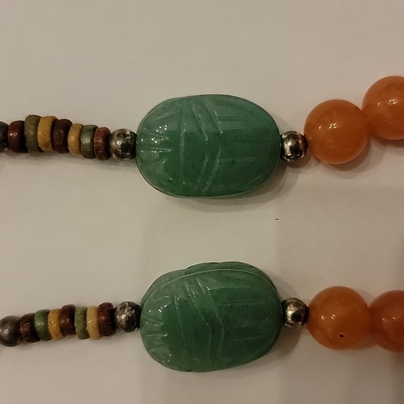 Elegant Egyptian Style Beaded Necklace - Picture 3 of 4